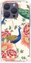 Case Anti-shock Geschikt voor iPhone 15 Pro Pink Peacock