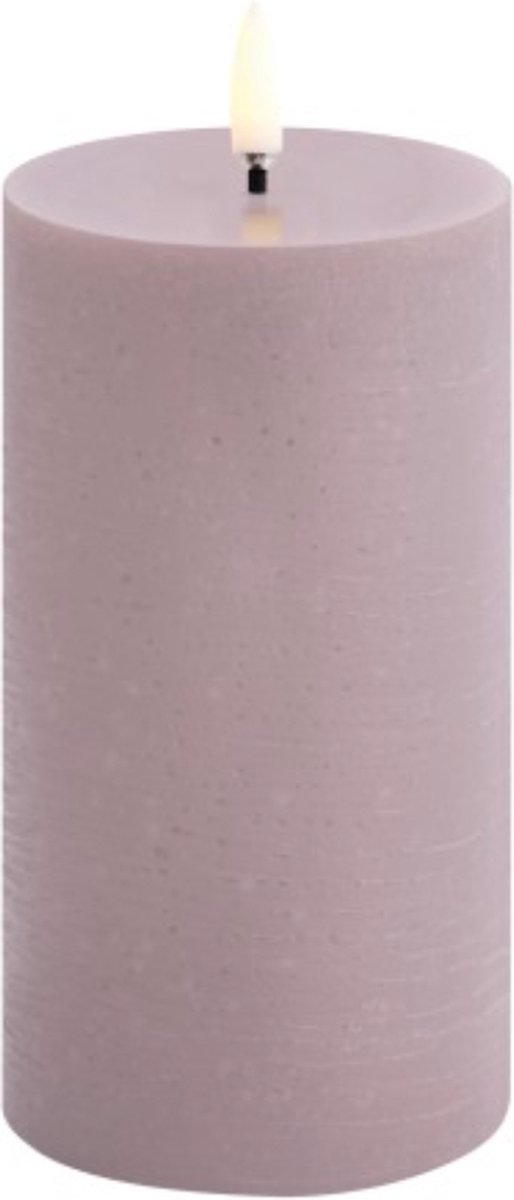Uyuni led-kaars Rustic 7,8 x 15cm light lavender