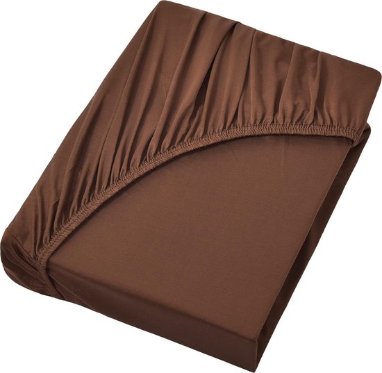 Microvezel boxspring bed- en waterbed hoeslaken 200 x 220 cm - 40 cm basishoogte - 200 x 220 cm hoeslaken - 100% polyester, chocoladebruin