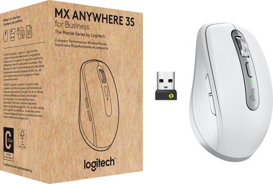 Logitech MX Anywhere 3S for Business muis Kantoor Rechtshandig RF