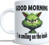 Bedrukte koffie beker - spreuk good morning - grumpy cat - kat