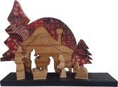 Floz Design Groupe de Noël moderne en bois - Crèche en bois - S'assemble comme un puzzle - Commerce équitable
