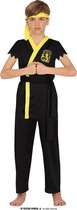 Guirca - Karate Kostuum - Cobra Karate Robbie - Jongen - Zwart - 10 - 12 jaar - Carnavalskleding - Verkleedkleding