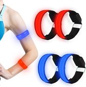 Led-armband, 4 stuks, reflecterende lichtgevende armband voor kinderen, veilig voor ‘s nachts, bij hardlopen, joggen, de hond uitlaten en andere outdoorsporten