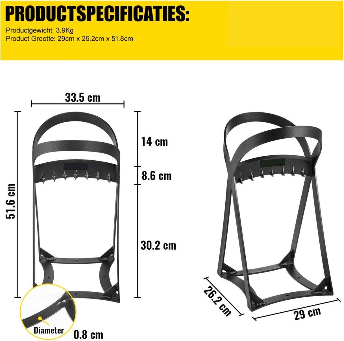 Fendeuse de bûches Bolture pour petit bois Coin de fendage Fendeuse