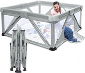 Aire de jeux pliable pour bébés et enfants, grande aire de jeux, parc portable avec clôture pour usage intérieur et extérieur (120 x 160 cm)