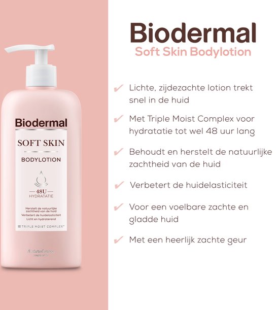 Biodermal Soft Skin Bodylotion - Verbetert de natuurlijke zachtheid van  jouw huid.... | bol