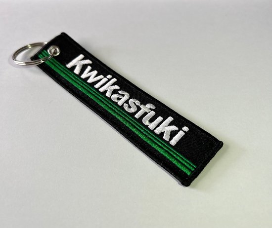 Motorfiets Sleutelhanger Voor Kawasaki Z650 - Metalen Pin, Handbeschilderd, Met Klittenband Bevestiging