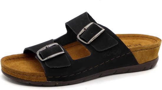 Rohde 5856 - Dames slippers - Kleur: Zwart - Maat: 38