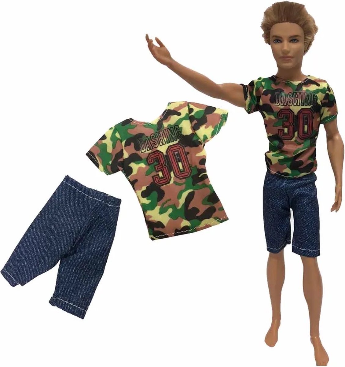 Isa's Friends® Poppenkleertjes - 5 Outfits voor Mannen poppen - Geschikt voor o.a Barbie - Setje 'Sem' — afbeelding 5