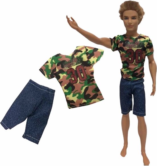 Isa's Friends® Poppenkleertjes - 5 Outfits voor Mannen poppen - Geschikt voor o.a Barbie - Setje 'Sem' van Isa's friends — afbeelding 4