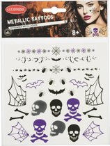 Halloween Plak Tattoo - Metallic tattoo - Halloween decoratie - Diverse varianten.