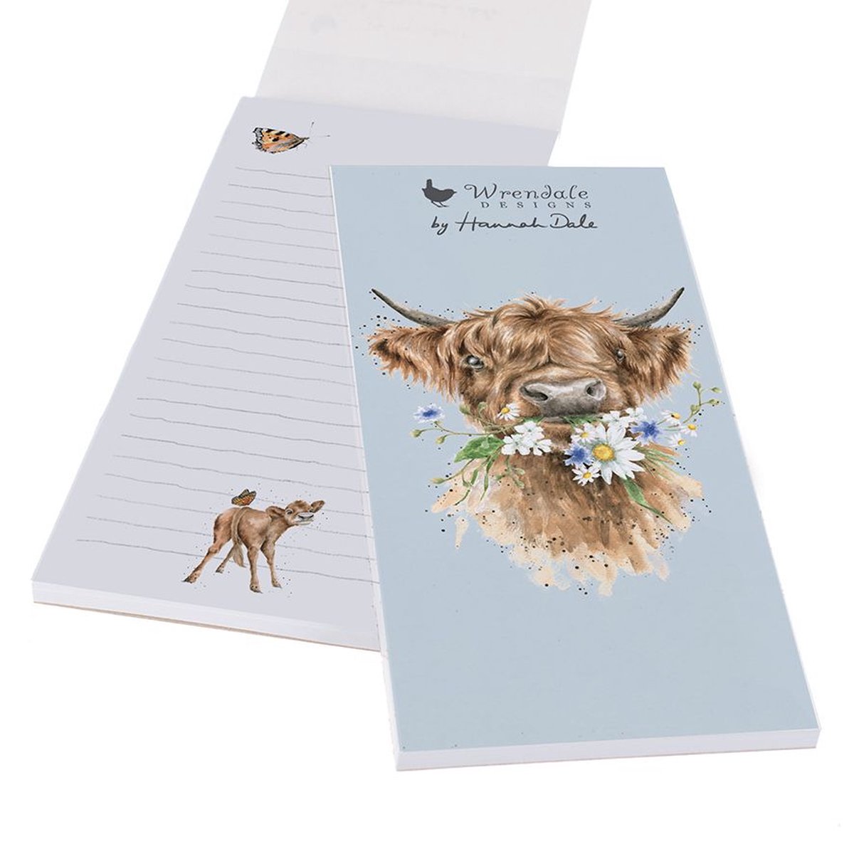 Wrendale Magnetic Shopping Pad - Daisy Coo' Highland Cow Shopping Pad - Magnetisch Boodschappenlijstje