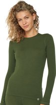 DANISH ENDURANCE Thermo Shirt met Lange Mouwen voor Dames - van Merino Wol - Groen - XL