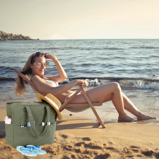Grand sac de plage avec fermeture éclair imperméable pour femme, sac à  bandoulière... | bol