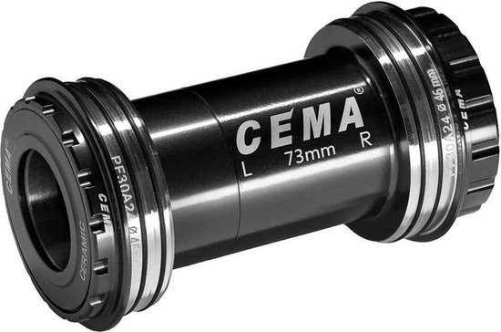 Foto: Cema pf30a interlock rvs trapascups voor shimano zilver 73 mm