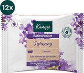 Kneipp badbruistablet - Relaxing - Voor een ontspannend bad - Grootverpakking - Voordeelverpakking - 12 x 80 gr