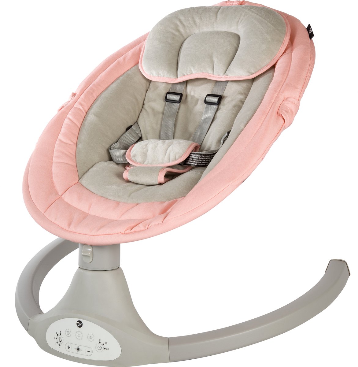 Bebies First Elektrische Wipstoel/ Schommelstoel Met Bluetoothfunctie Relax Met Kap & Speelboog - Roze thumbnail 6