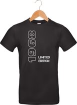 Limited Edition 1968 - T-shirt - 100% katoen - leeftijd - geboortejaar - verjaardag en feest - cadeau - kado - unisex - zwart - maat XL