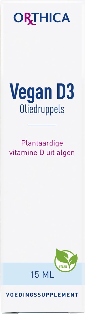 Goedkoopste Orthica Vegan D3 Oliedruppels - Vitaminen - 15 ml