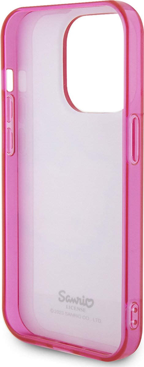 iPhone 14 Pro Max Backcase hoesje - Hello Kitty - Effen Roze - TPU (Zacht)