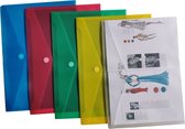 10x EXXO-HFP- # 91100 - Dossier de documents A3 - Paysage - Fermeture Velcro - Paquet de 2 @ 5 couleurs Assorti