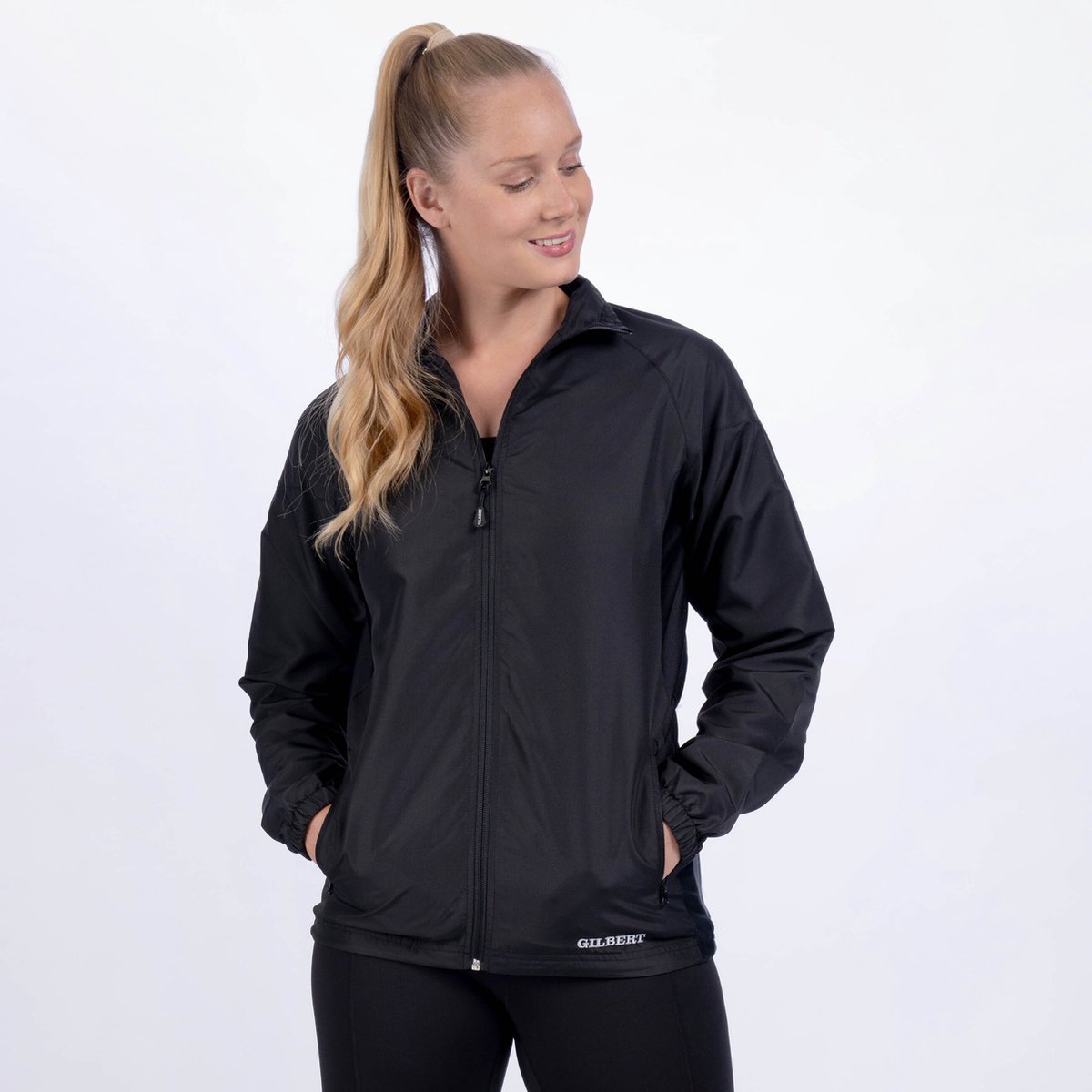 Gilbert Netball Blaze Track Top - W 6 - Zwart