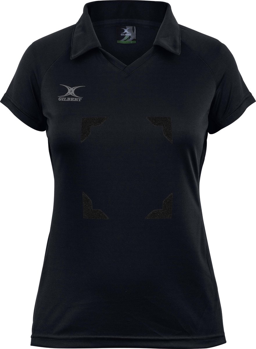 Gilbert Netball Eclipse Hook and Loop Shirt Wmn - W 14 - Zwart