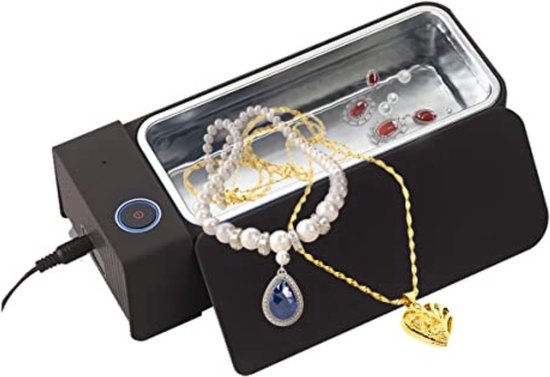 AIPOI Ultrasone reiniger, 0,8 l, professionele ultrasone reiniger met 30 minuten timer, 40 kHz ultrasoon bad voor sieraden, geld, brillen, horlogeset, kunstgebit, onderdelen, onderdelen