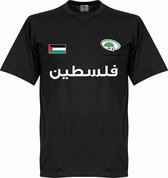 Palestina Football T-Shirt - Zwart - XXL