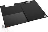 Borvat® - Klembord met Omslag - Fold-over Klemmap A4 - zwart