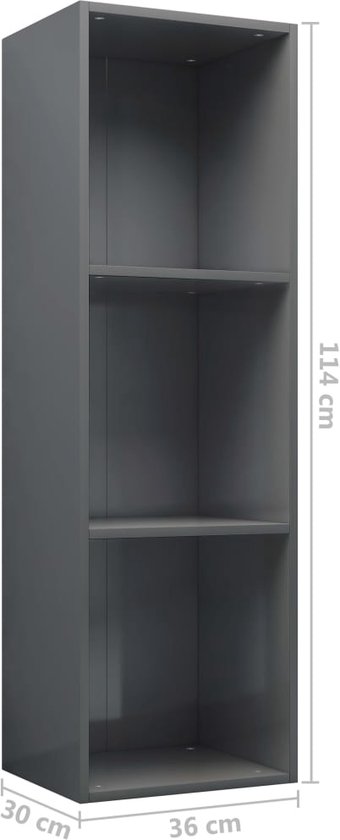 VidaXL Bibliothèque/Meuble TV Blanc 36 x 30 x 114 cm Aggloméré