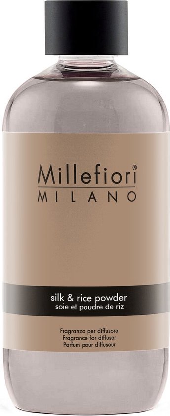 Millefiori Milano - Navulling voor Geurstokjes 250 ml Silk & Rice Powder