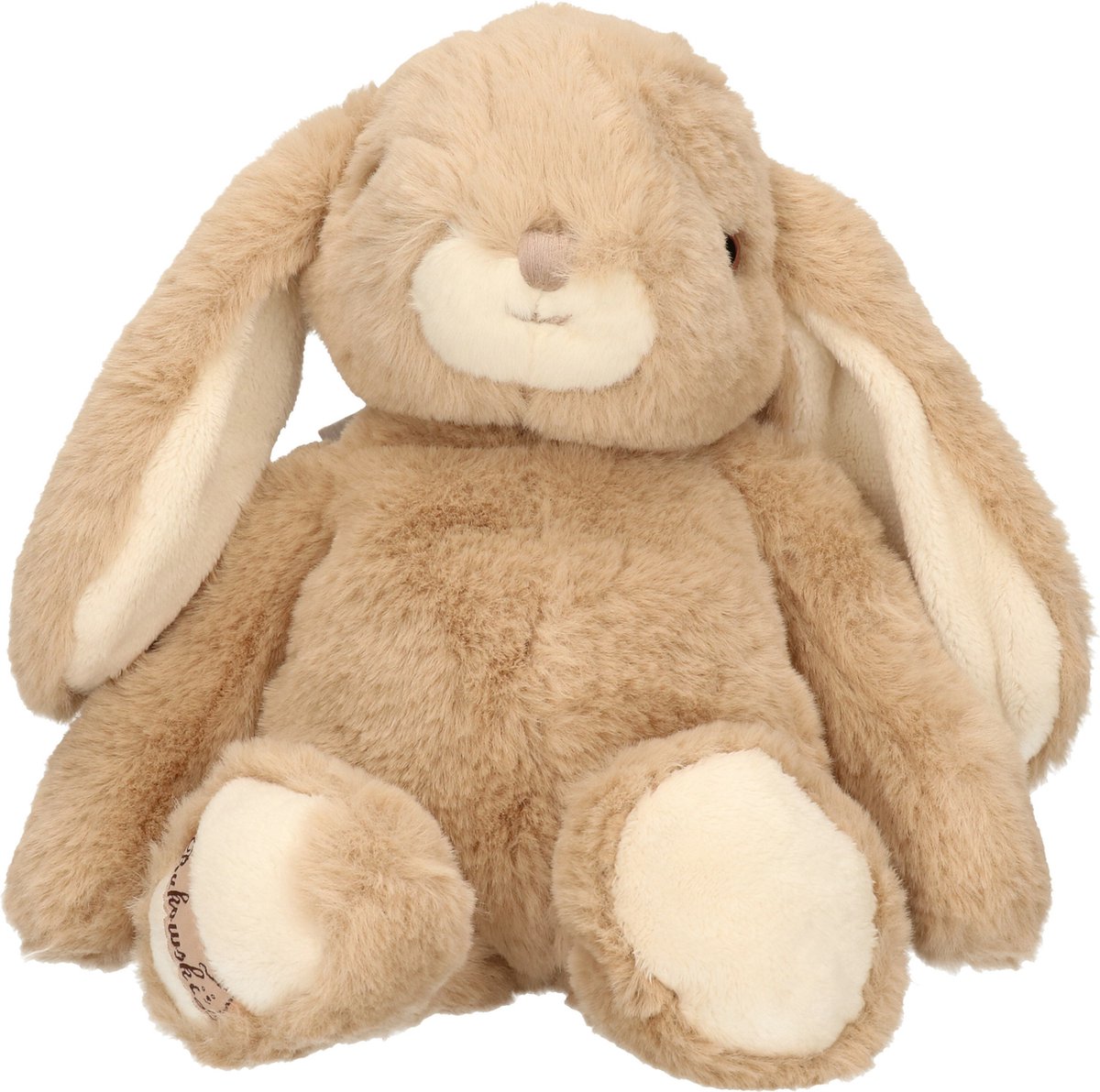 Bukowski pluche konijn knuffeldier - lichtbruin - staand - 25 cm - Luxe kwaliteit knuffels