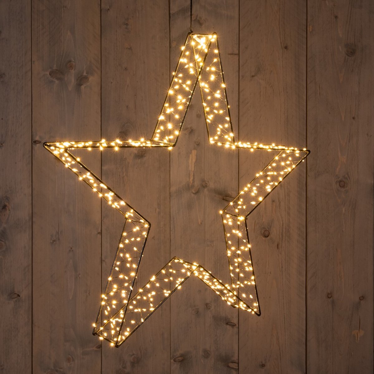 Anna's Collection LED 3D ster metaal zwart 540 lampjes Ø 56cm, classic warm