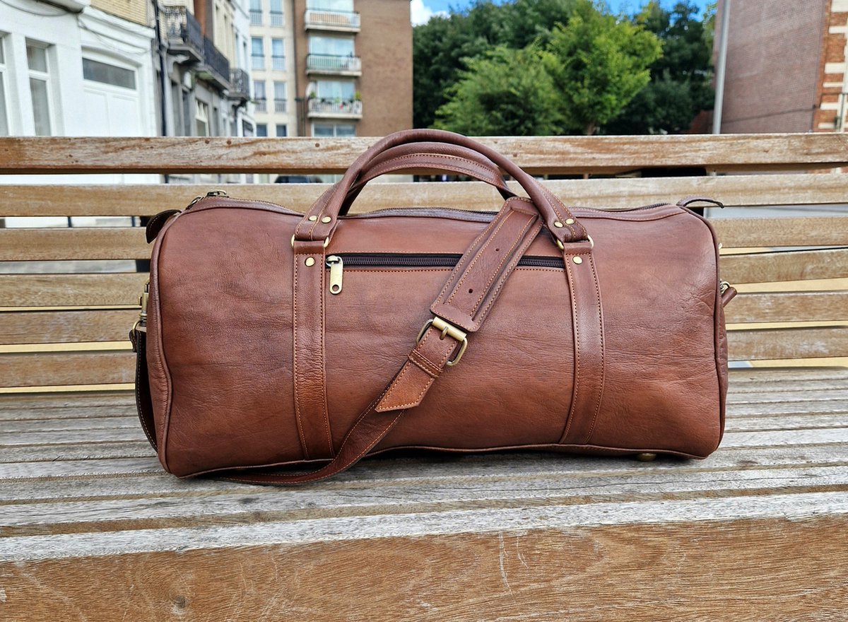 Berliner Bags : sac de voyage vintage en cuir marron avec