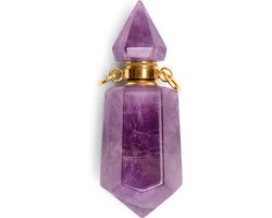Zentana - Amethist Ketting Hanger - Edelsteen Elixer - Parfum & As Hanger - Sieraden voor Dames & Heren