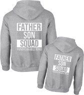 Hoodie set voor vader en zoon-Father Son Squad unbreakable bond-Heren Maat XL Kind Maat 86/92