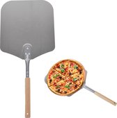 Nonna pizzaschep Aluminium 79x30,5 cm - Pizzaspatel voor BBQ of oven - Extra lang & vierkant
