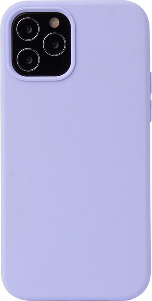iPhone 12 MINI Hoesje - Liquid Case Siliconen Cover - Shockproof - Lichtpaars - Provium