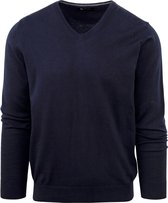 Suitable - Pullover Vini V-Hals Navy - Heren - Maat L - Slim-fit