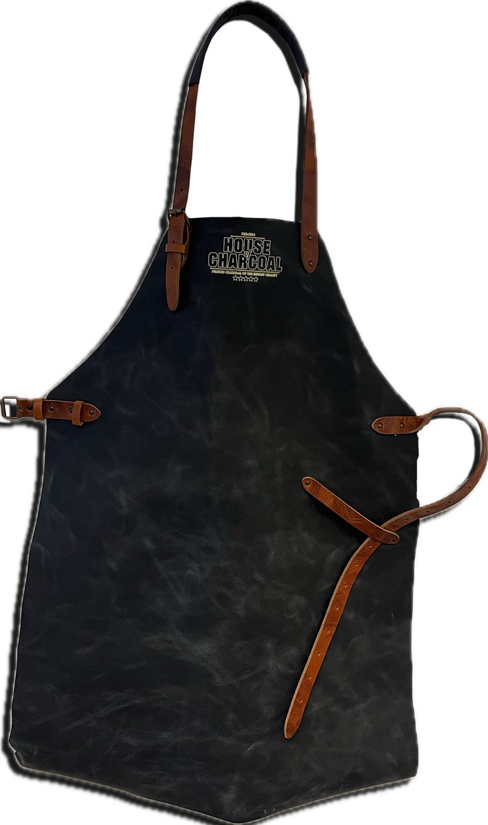 House of Charcoal - BBQ/Keuken Leder Schort - unisex