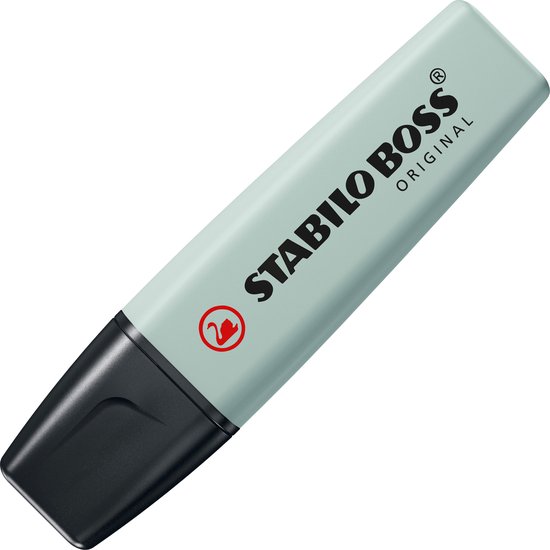 STABILO BOSS ORIGINAL marker in pastelgroen met zwarte dop.