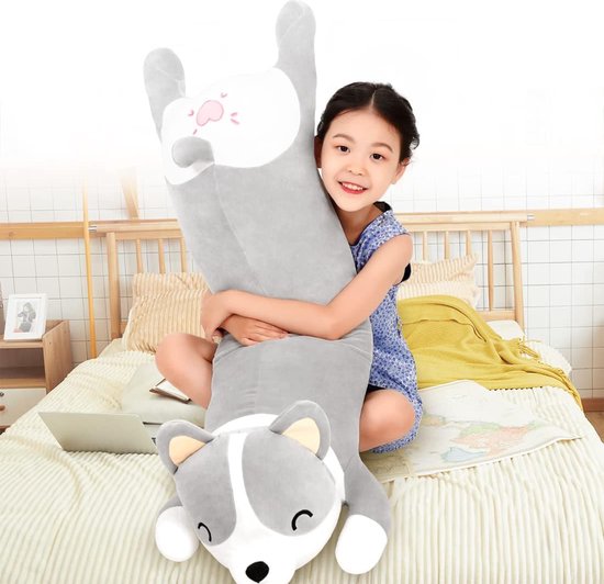 LICHENGTAI Corgi Plüschkissen 50cm – Super Weich & Kuschelig | Deko & Spielzeug
