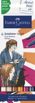 Marqueur à croquis Faber-Castell - Goldfaber - Set Manga - 6 couleurs - FC-164809