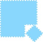Puzzelmat van Foam – 30x30cm 9 Delig – Vlo – Speelmat voor Baby’s en Kinderen – Licht Blauw
