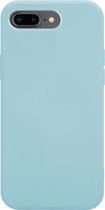 Coverzs Pastel siliconen hoesje geschikt voor Apple iPhone 7 / 8 Plus - optimale bescherming - silicone case - backcover - blauw