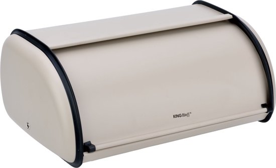 Top Choice - Boîte à pain - Acier inoxydable - Crème - Rétro - 36x24x15 cm