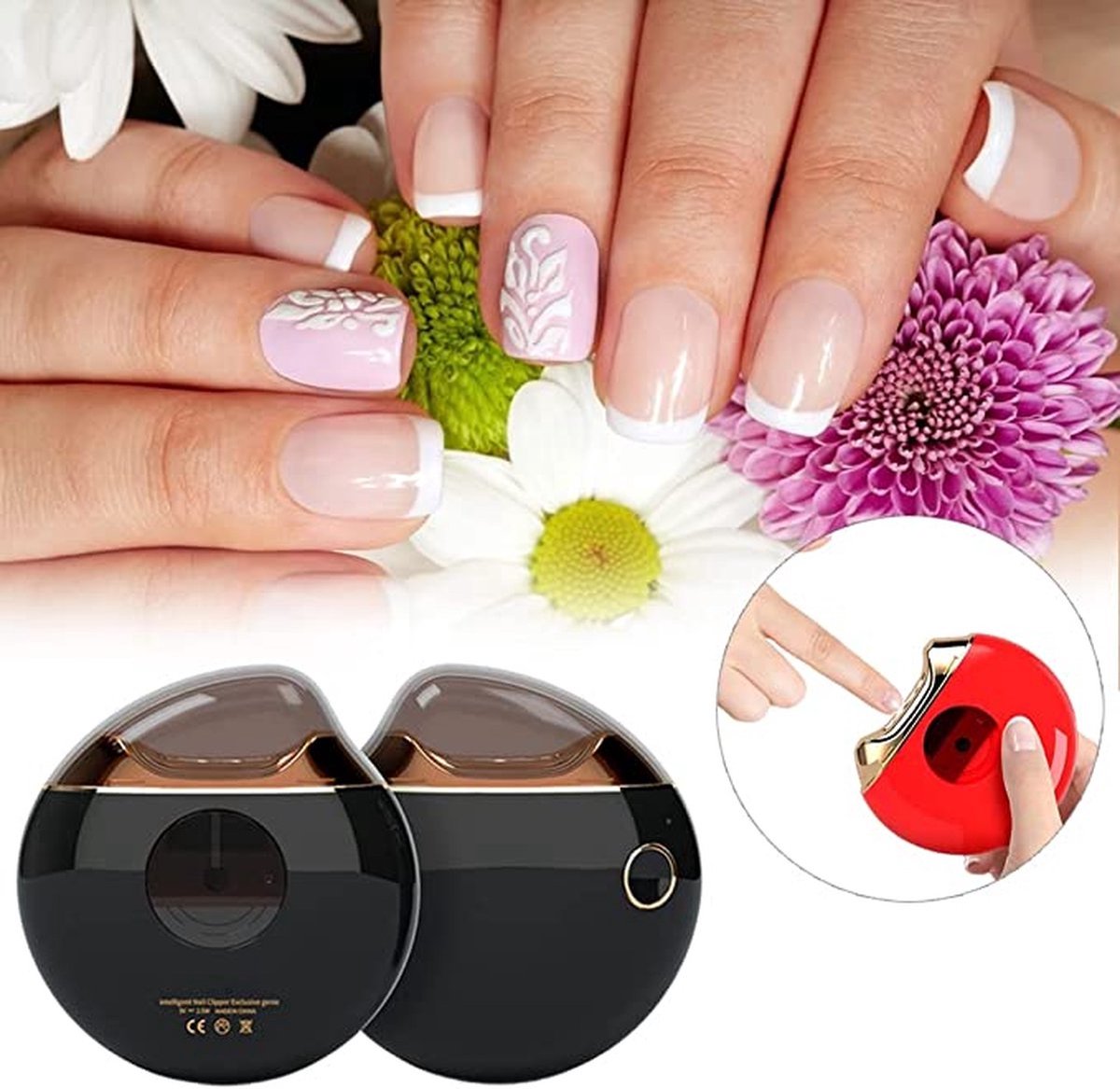 Pince à ongles électrique BetterSells - Couper et Limes en un - Zwart-  Coupe-ongles à