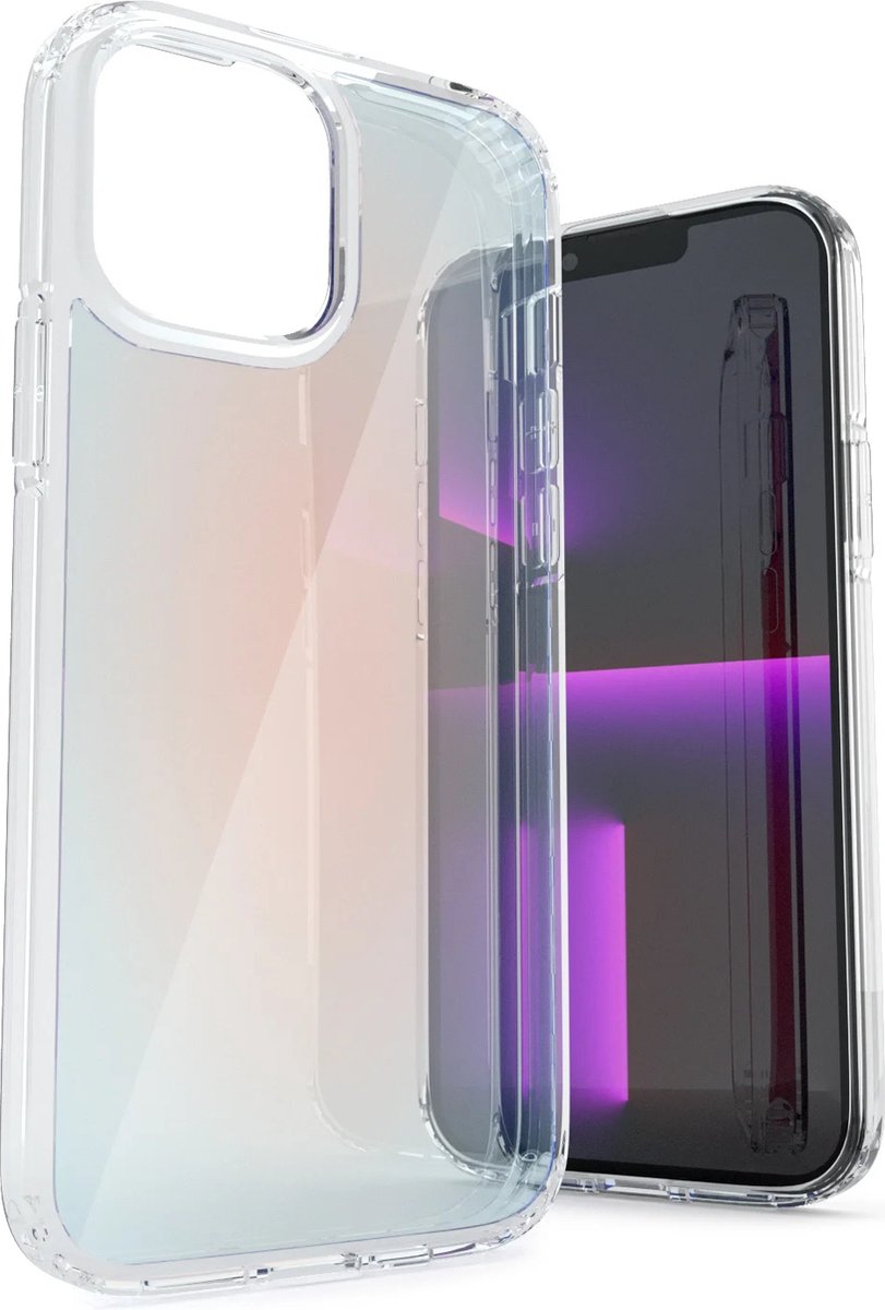 Coverzs hoesje geschikt voor Apple iPhone 12 Pro Max hoesje transparant kleurverloop - rood - Stijlvolle en Beschermende Backcover - Optimale Bescherming